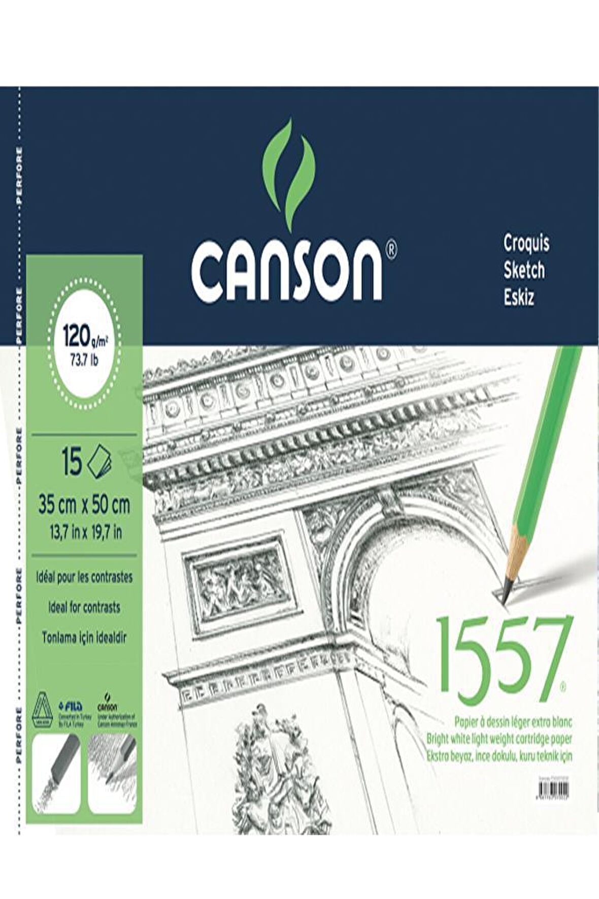 Canson Çizim Blok 1557 35X50 120 Gr 15Yp 120153550