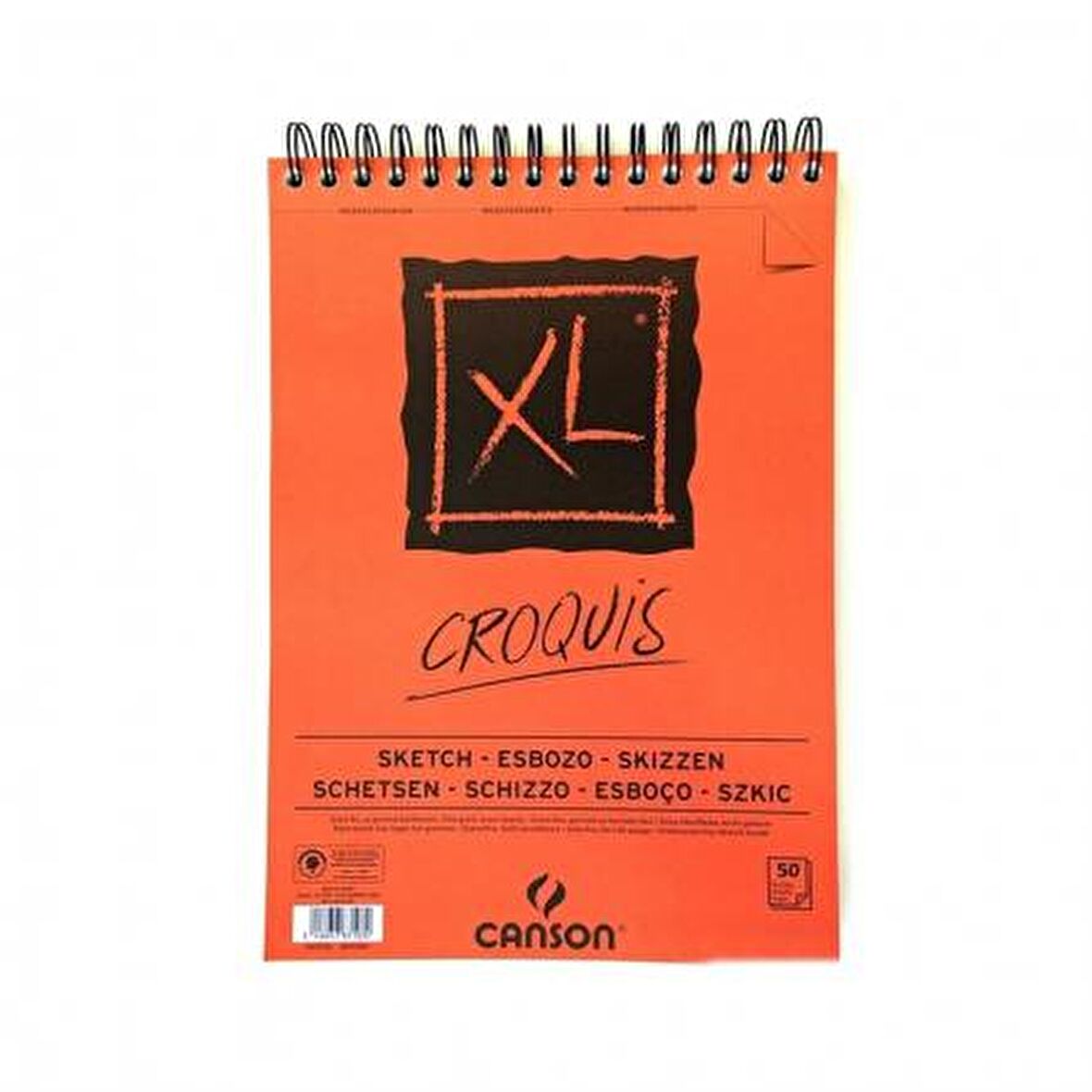 Canson XL Croquis Eskiz Defteri 90g 50 Yaprak Üstten Spiralli A4