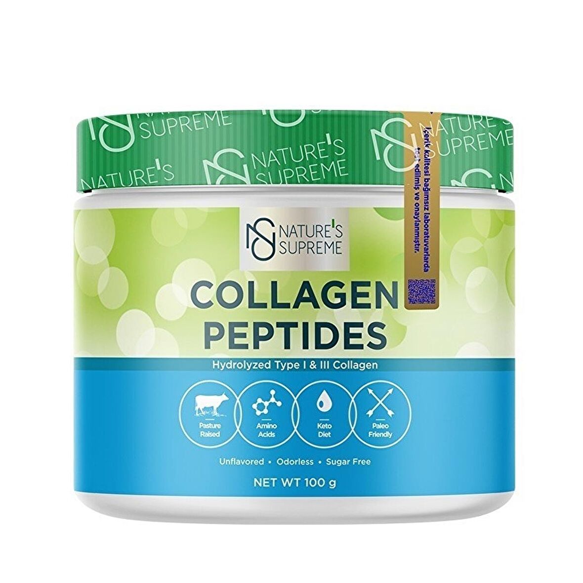 Nature's Supreme Collagen Peptides Powder 100 Gr Aromasız  - AROMASIZ