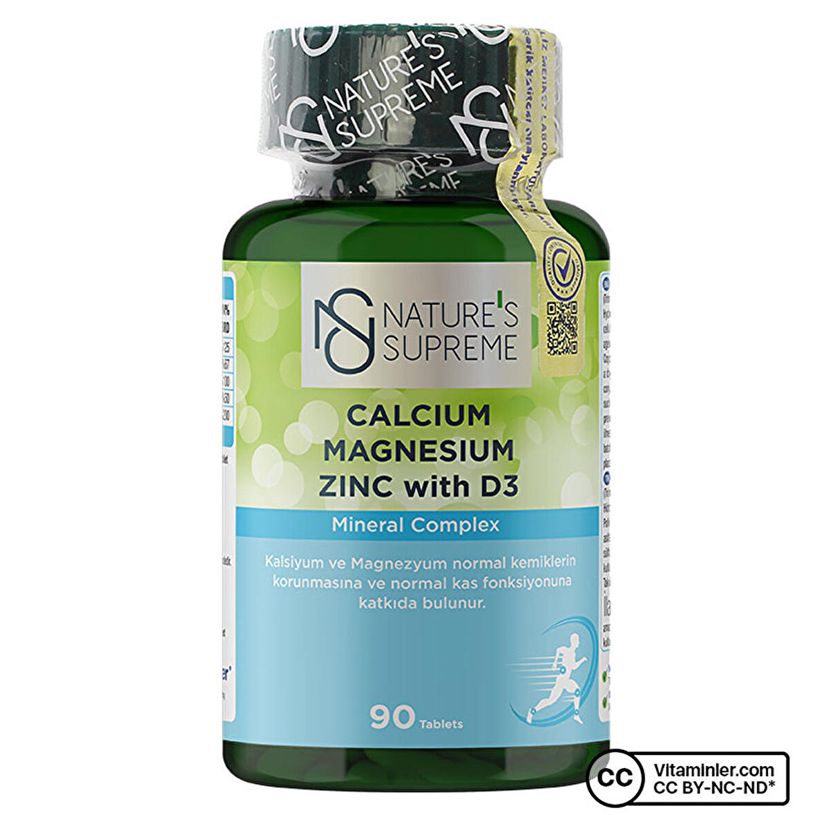 Calcium Magnesium Zinc with D3 90 Tablet - AROMASIZ