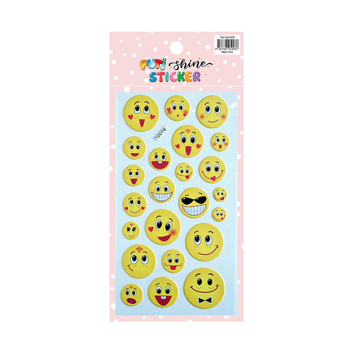 Puti Shine Sticker - Gülen Yüz (10076)