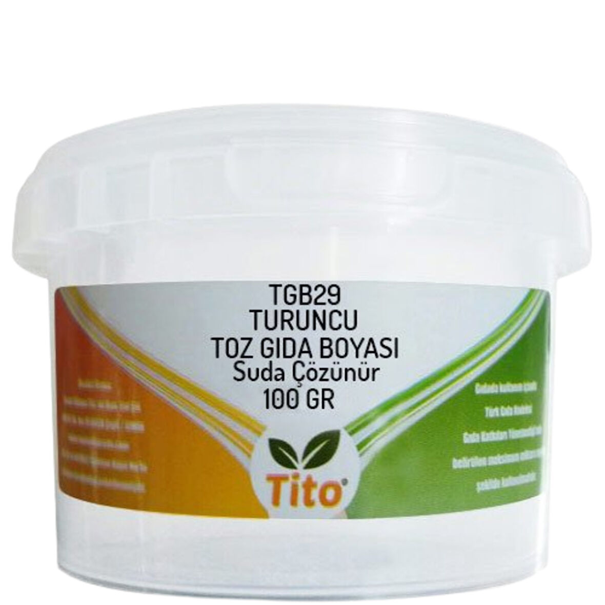 Turuncu Gıda Renklendiricisi Toz Suda Çözünür E110 100 g