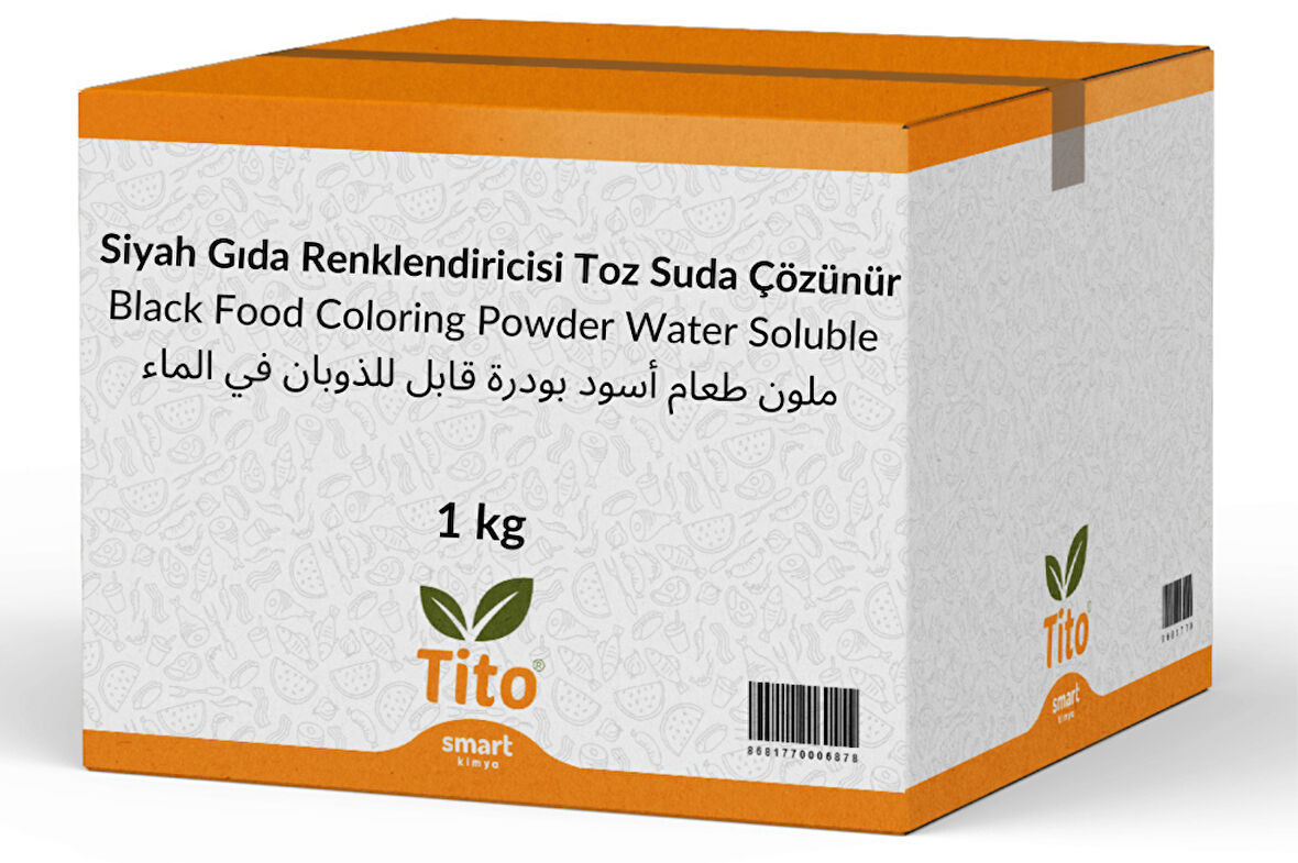 Siyah Gıda Renklendiricisi Toz Suda Çözünür 1 kg