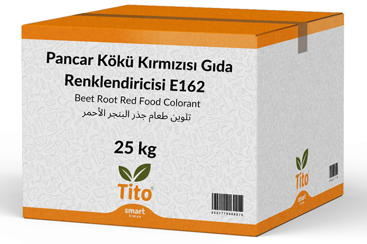 Pancar Kökü Kırmızısı Gıda Renklendiricisi Toz Suda Çözünür E162 25 kg