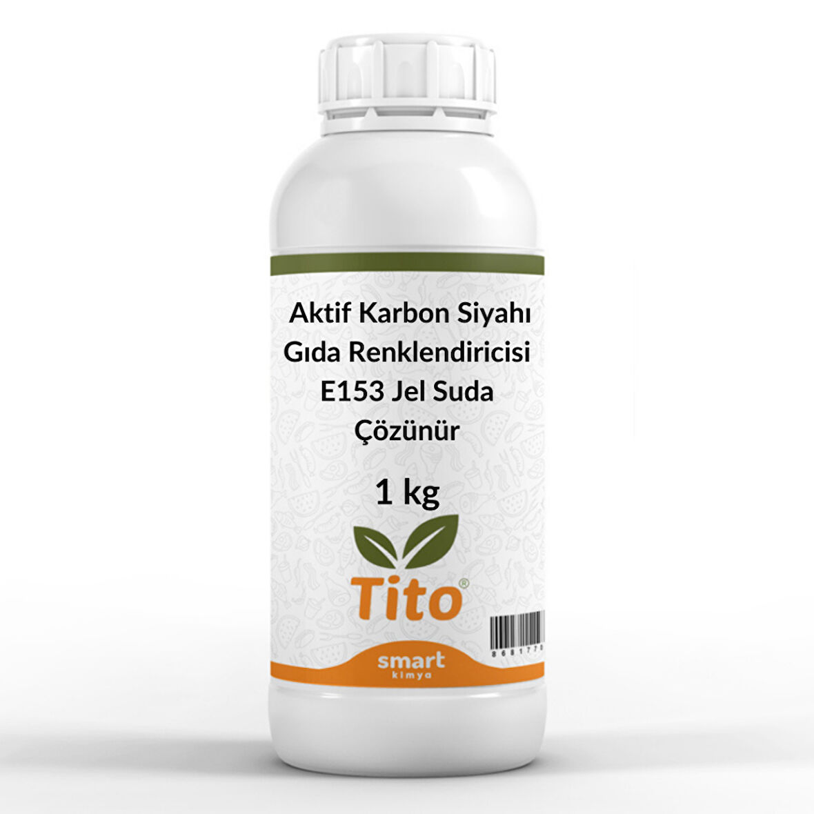 Bitkisel Karbon (Aktif Karbon) Siyahı Gıda Renklendiricisi E153 Jel Suda Çözünür 1 kg