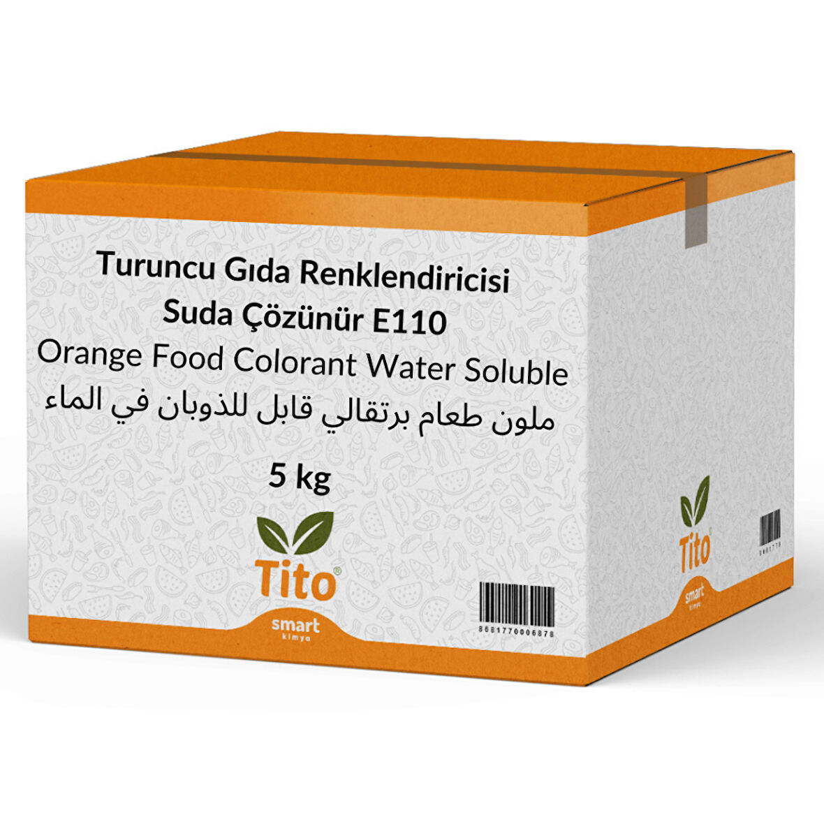 Turuncu Gıda Renklendiricisi Toz Suda Çözünür E110 5 kg