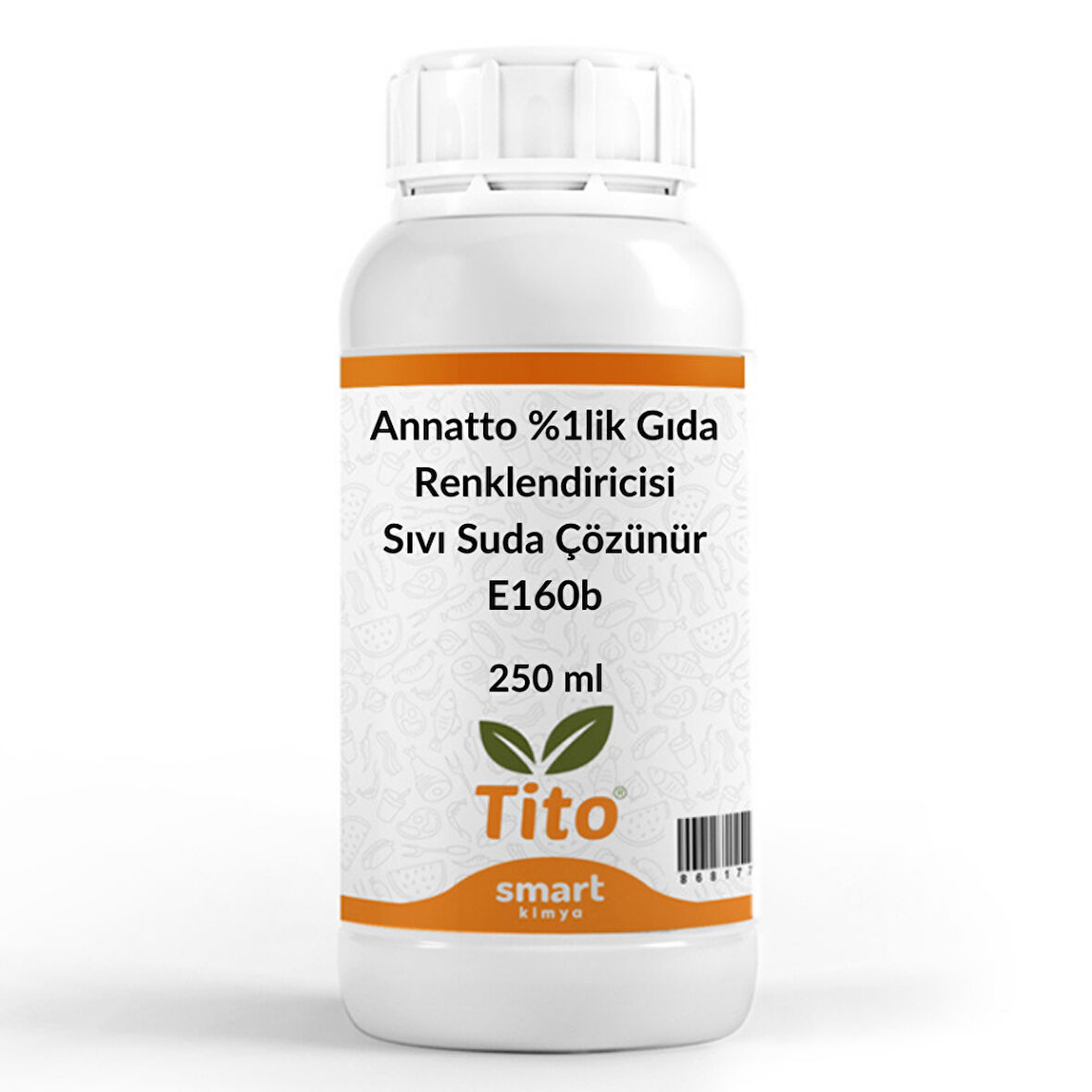 Annatto %1lik Gıda Renklendiricisi Sıvı Suda Çözünür E160b 250 ml