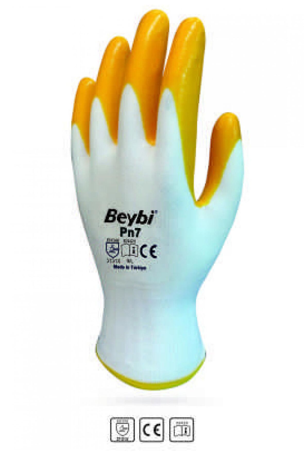 Beybi PN7 Nitril Kaplı Örgü Polyester İş Eldiveni