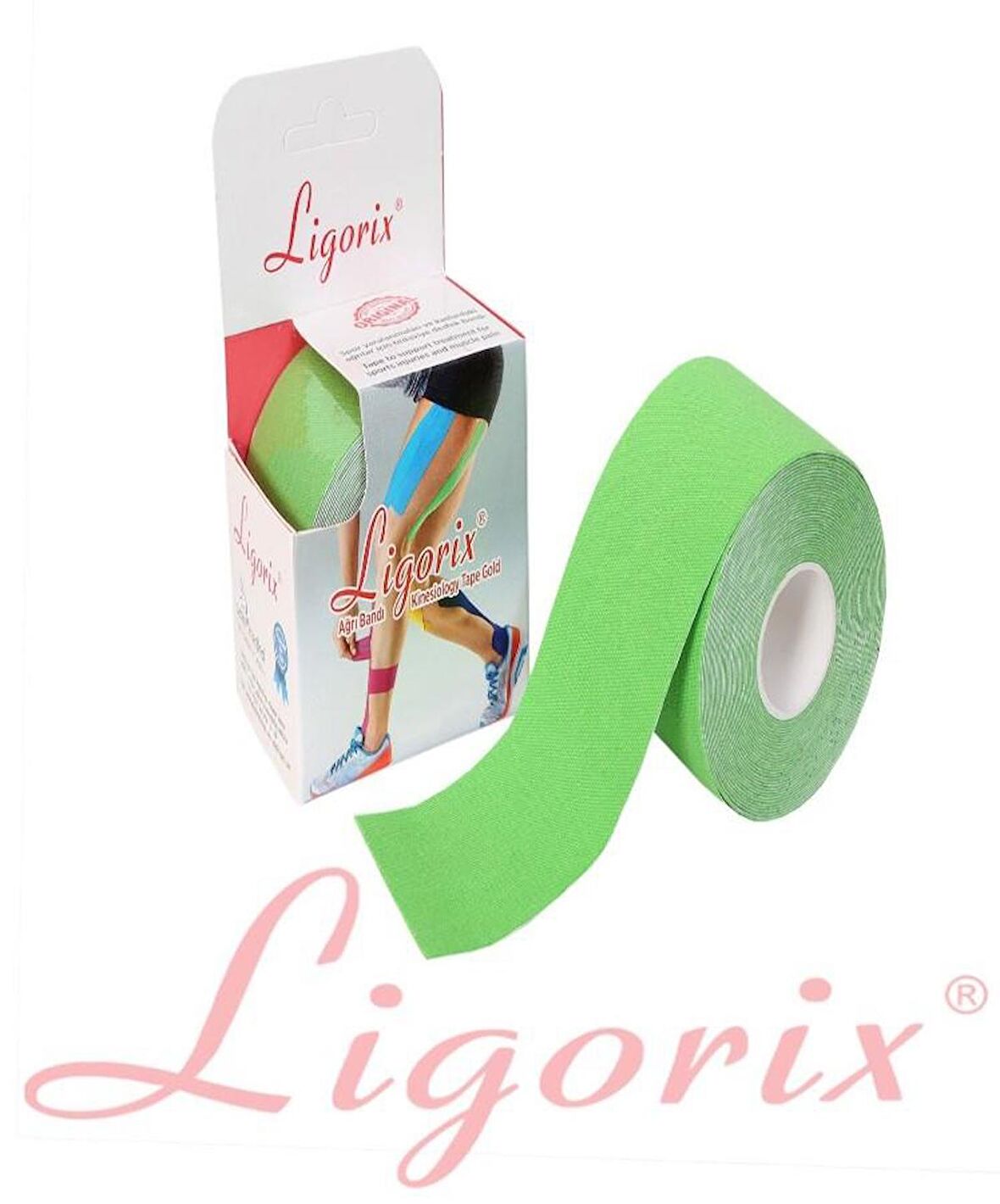 Ligorix Kinesio Tape Sporcu Bandı 5cmX5m Yeşil