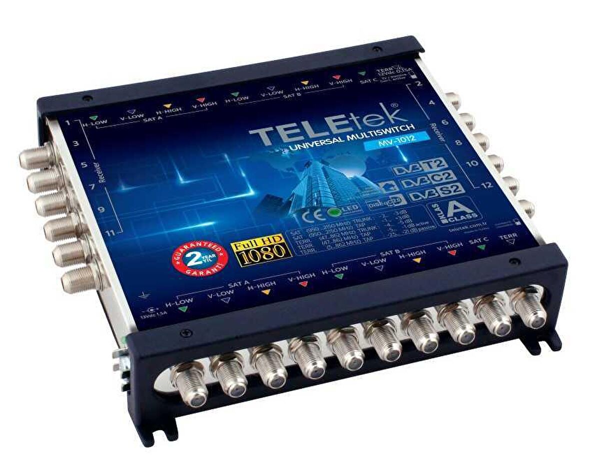 Teletek MV-1012 12 Çıkışlı Merkezi Sistem Santrali