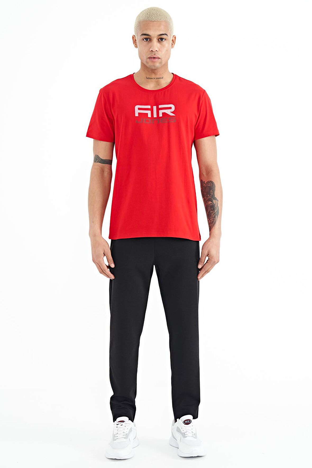 Siyah Bağcıklı Fermuar Cepli Jogger Erkek Eşofman Alt - 84952 | L