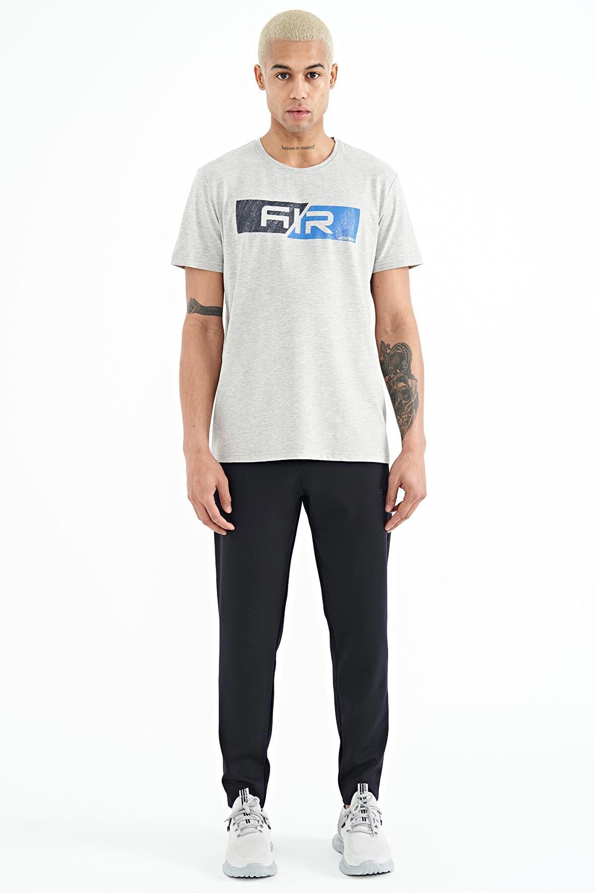 Lacivert Bağcıklı Fermuar Cepli Jogger Erkek Eşofman Alt - 84952 | XXL