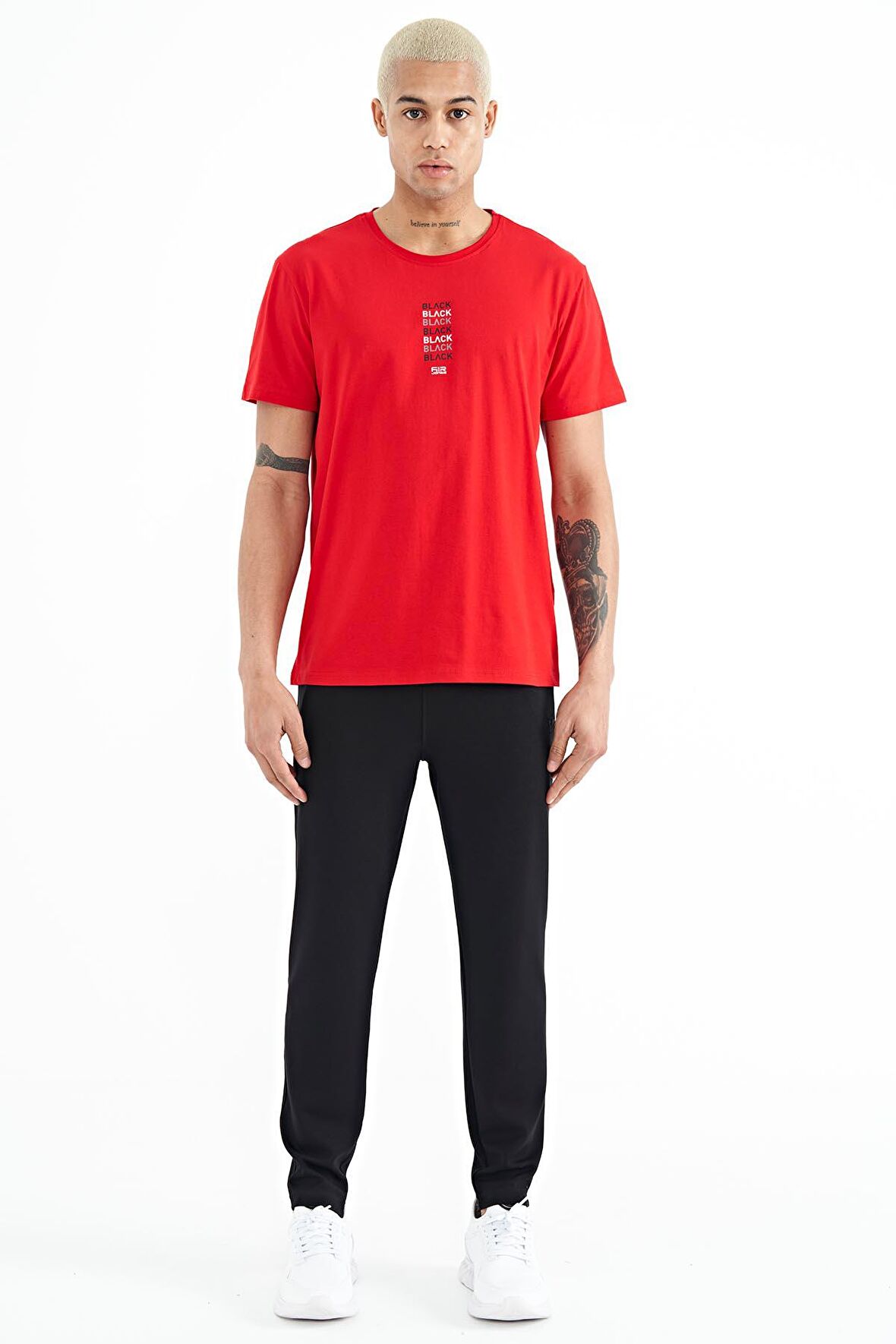 Siyah Bağcıklı Logo Nakışlı Erkek Eşofman Alt - 84951 | XL