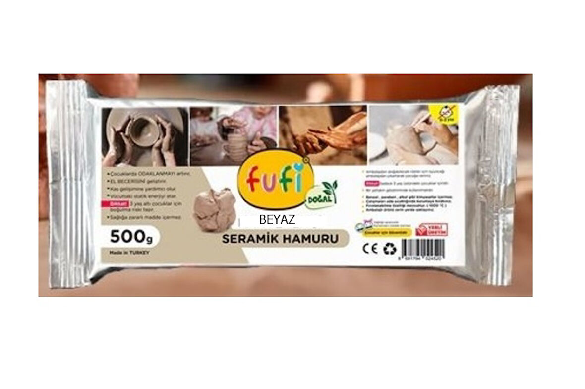 Fufi Seramik Hamuru 500 Gr Beyaz - 2 adet