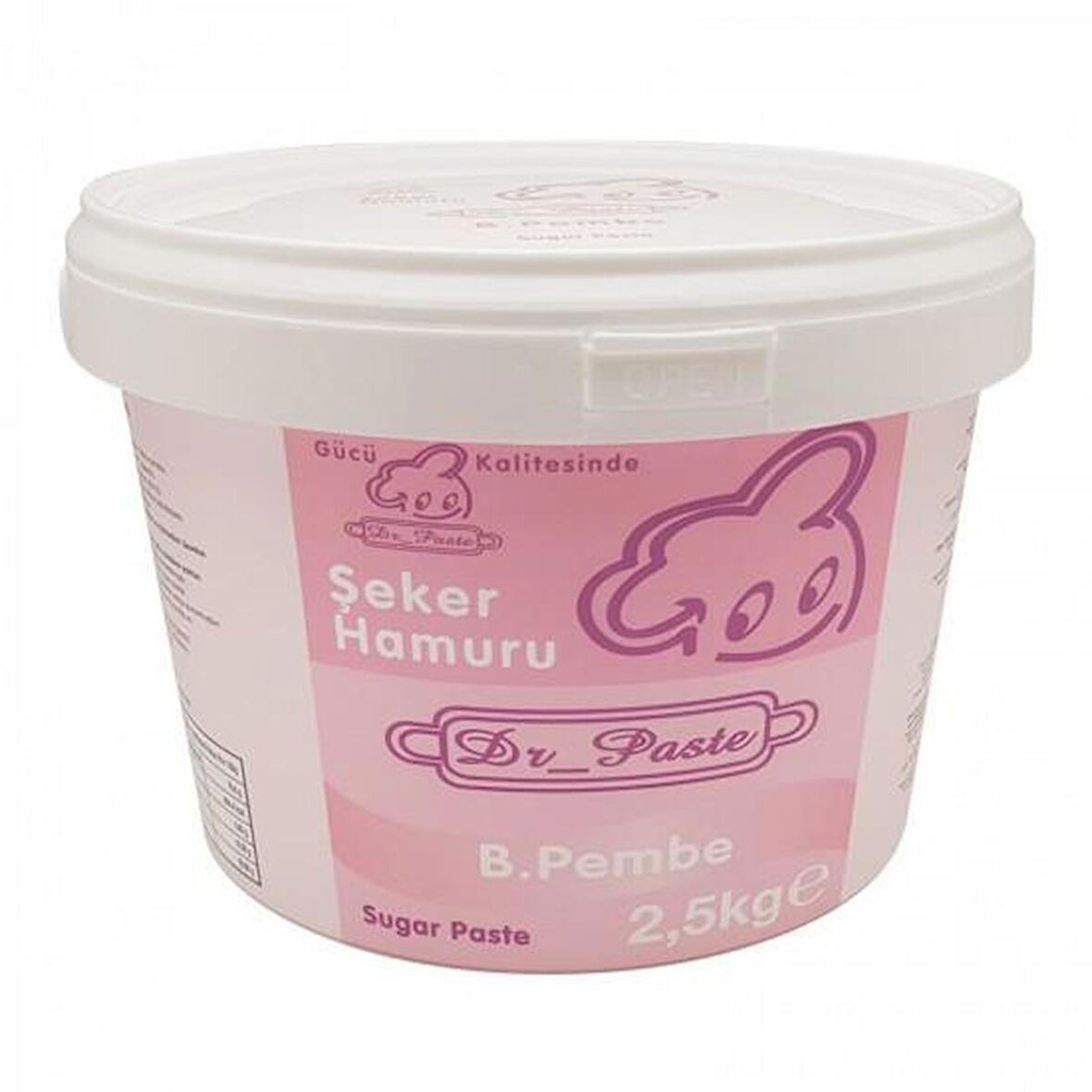 Dr Paste Şeker Hamuru  2,5 kg - Bebek Pembe