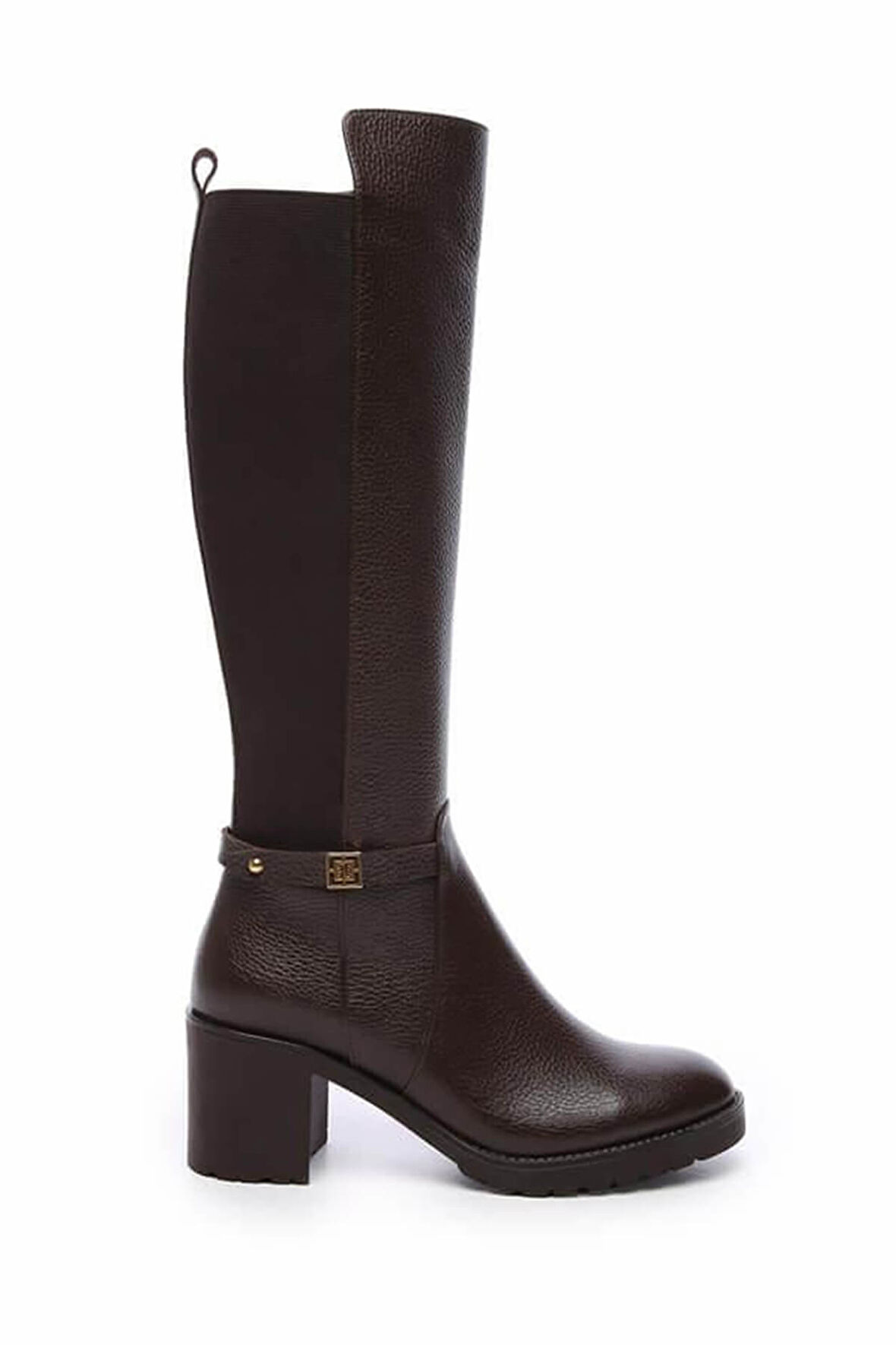 Tamer Tanca Kadın Hakiki Deri Kahverengi Çizme 94 710C BN CZM SK19/20 KHV FLOTER