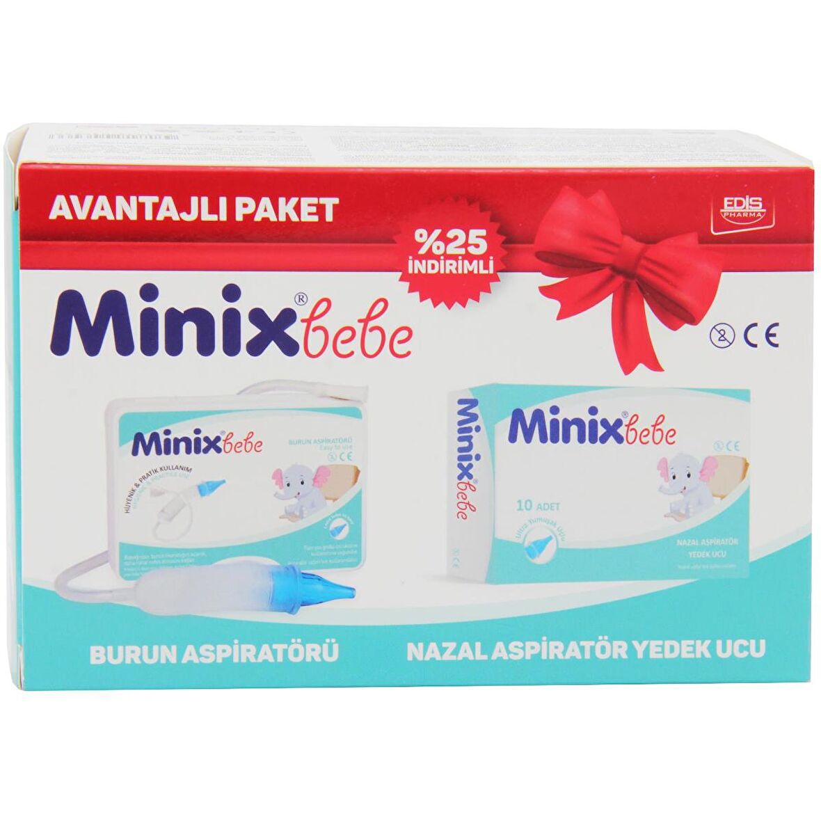 Minixbebe Nazal Burun Aspiratörü Ve Yedek Ucu 10 lu Avantajlı Paket