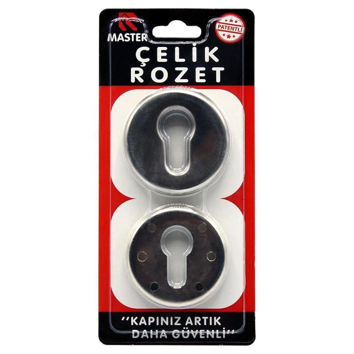 6 Vidalı Çelik Rozet Saten