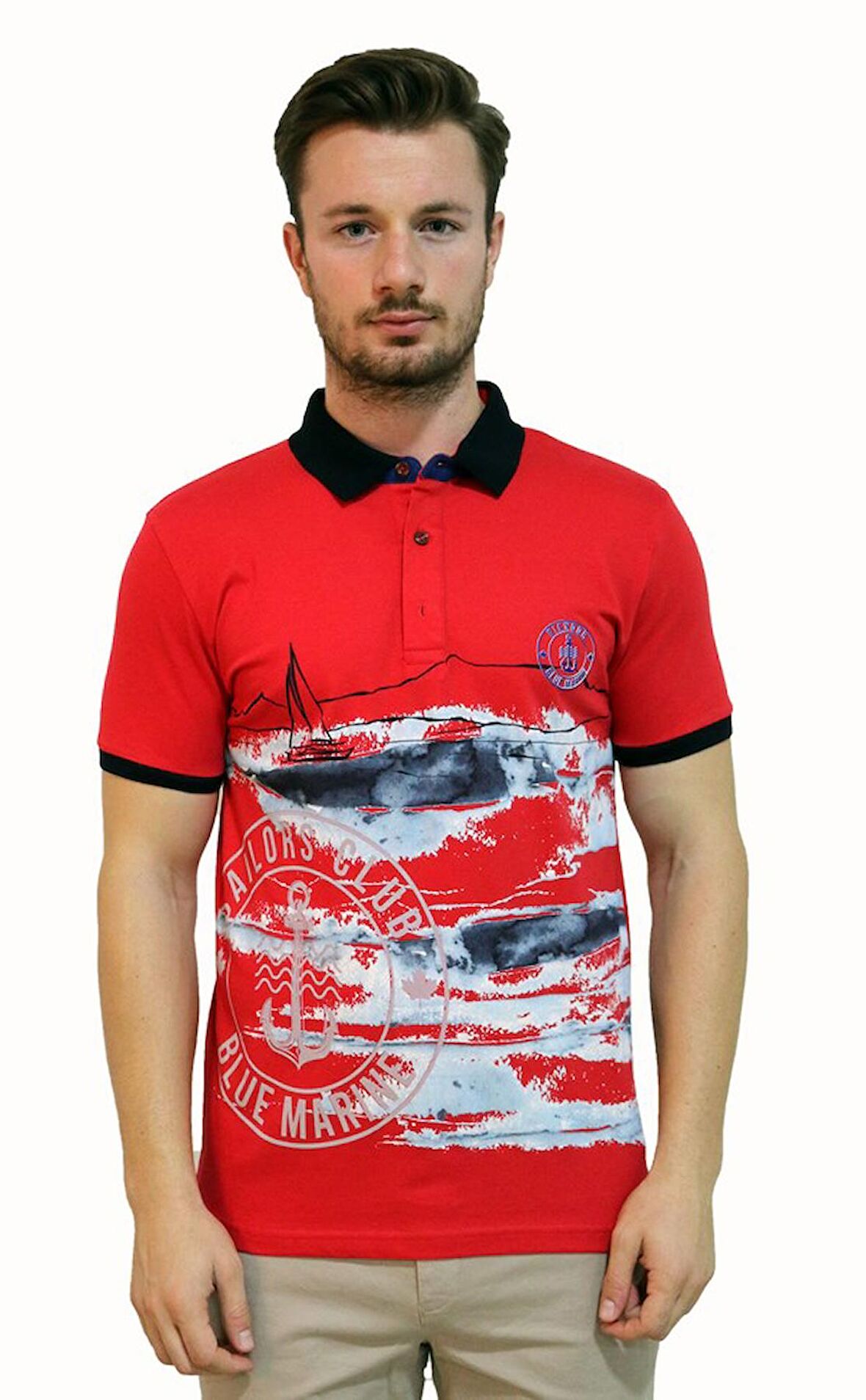 Diandor Erkek T-Shirt Kırmızı/Red 2217044