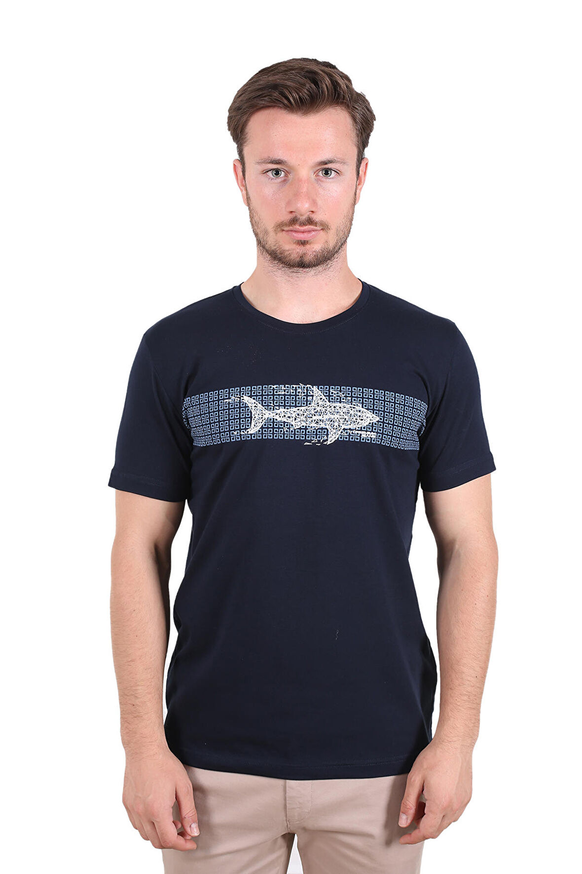 Diandor Erkek Baskılı T-Shirt Lacivert/Navy 2217046
