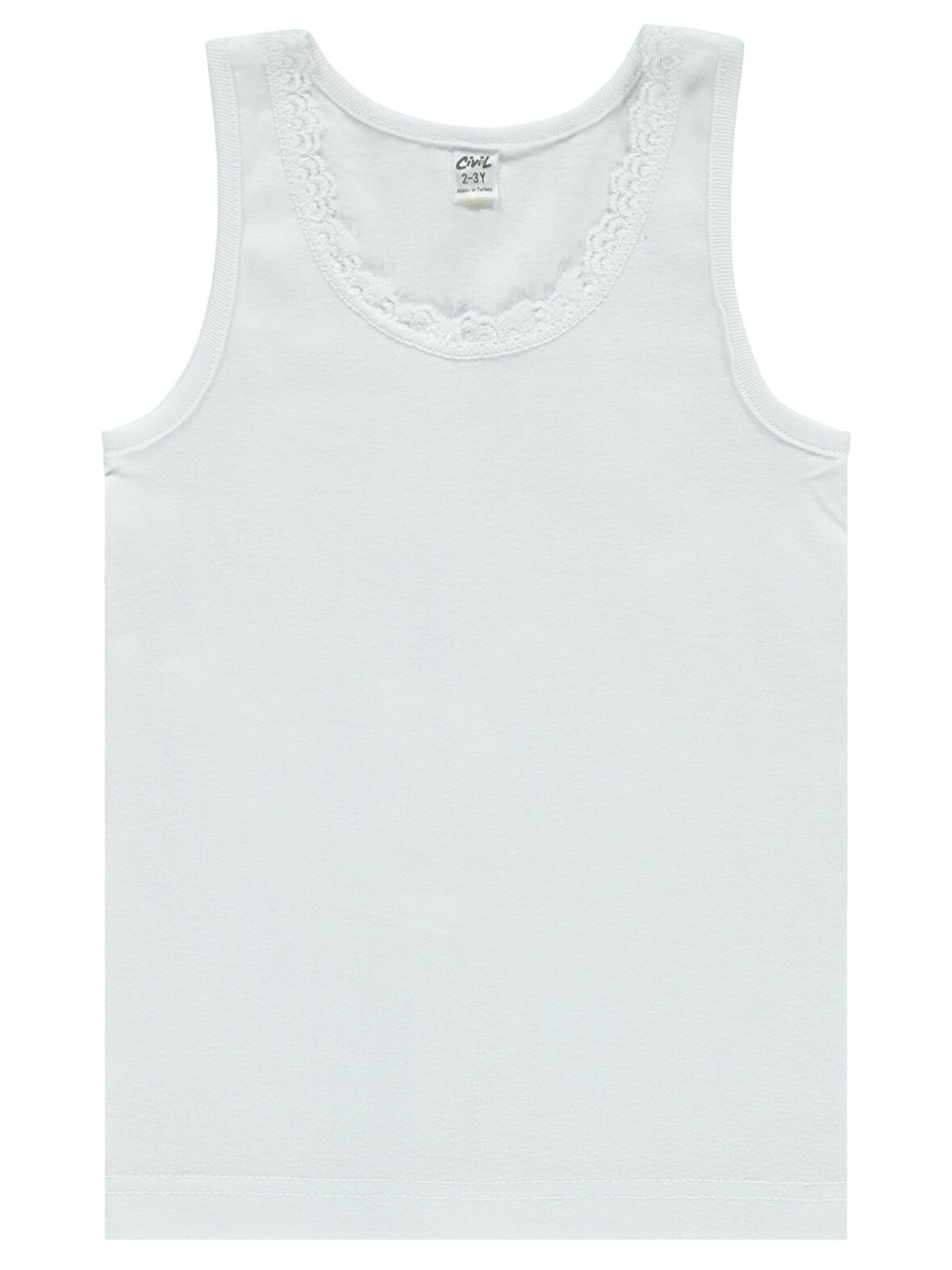 Civil Girls Kız Çocuk Atlet 2-12 Yaş Beyaz