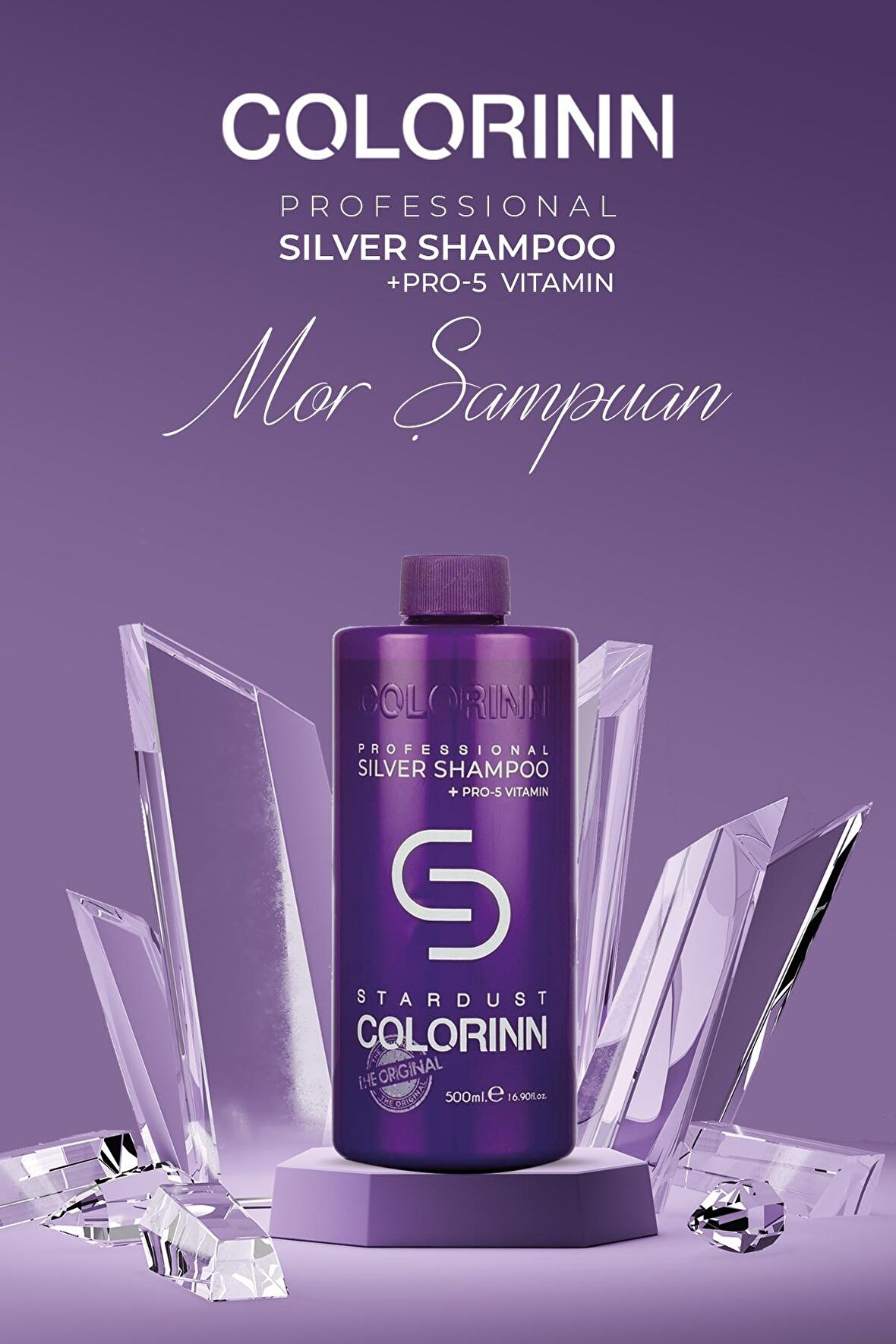 Colorinn Tüm Saçlar İçin Parlaklık Verici Mor Şampuan 500 ml