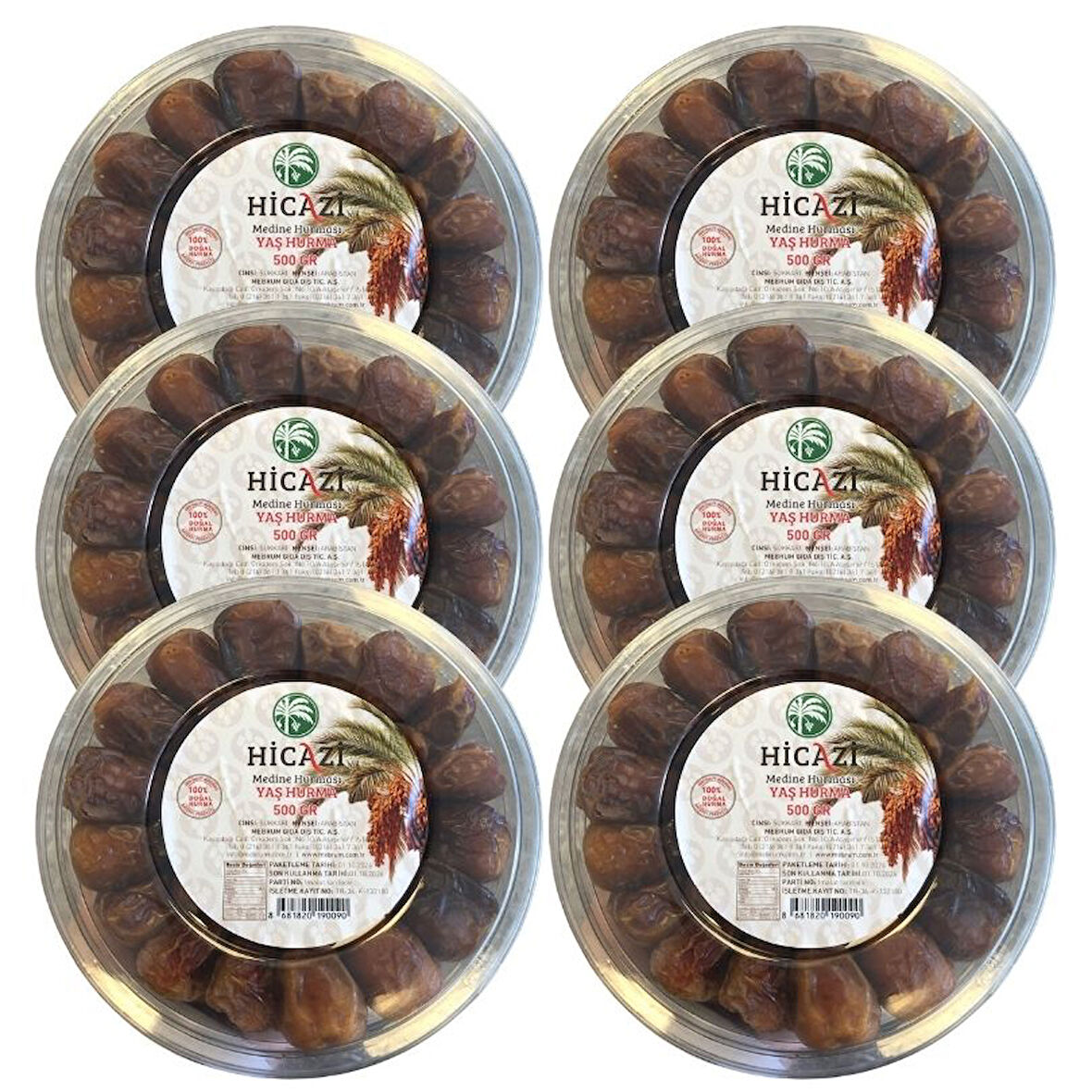 Sukkari Taze-Yaş Hurma 6'lı (500grx6)(3kg)