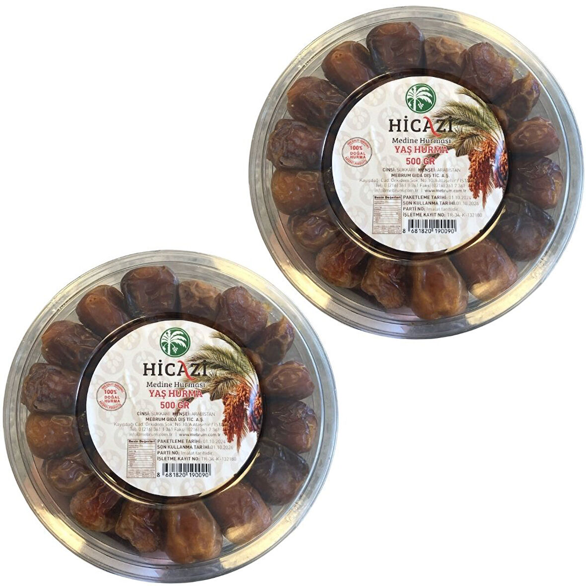 Sukkari Taze-Yaş Hurma 2'li (500grx2)(1kg)