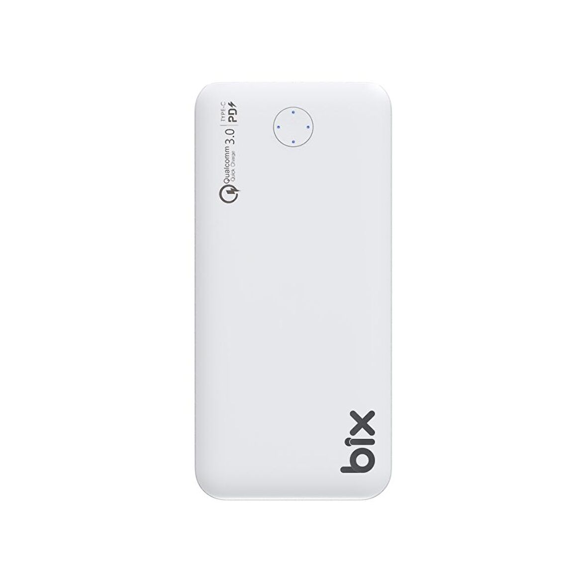 Bix 18W Çift Çıkışlı USB Type-C PD 10000mAh Powerbank Beyaz