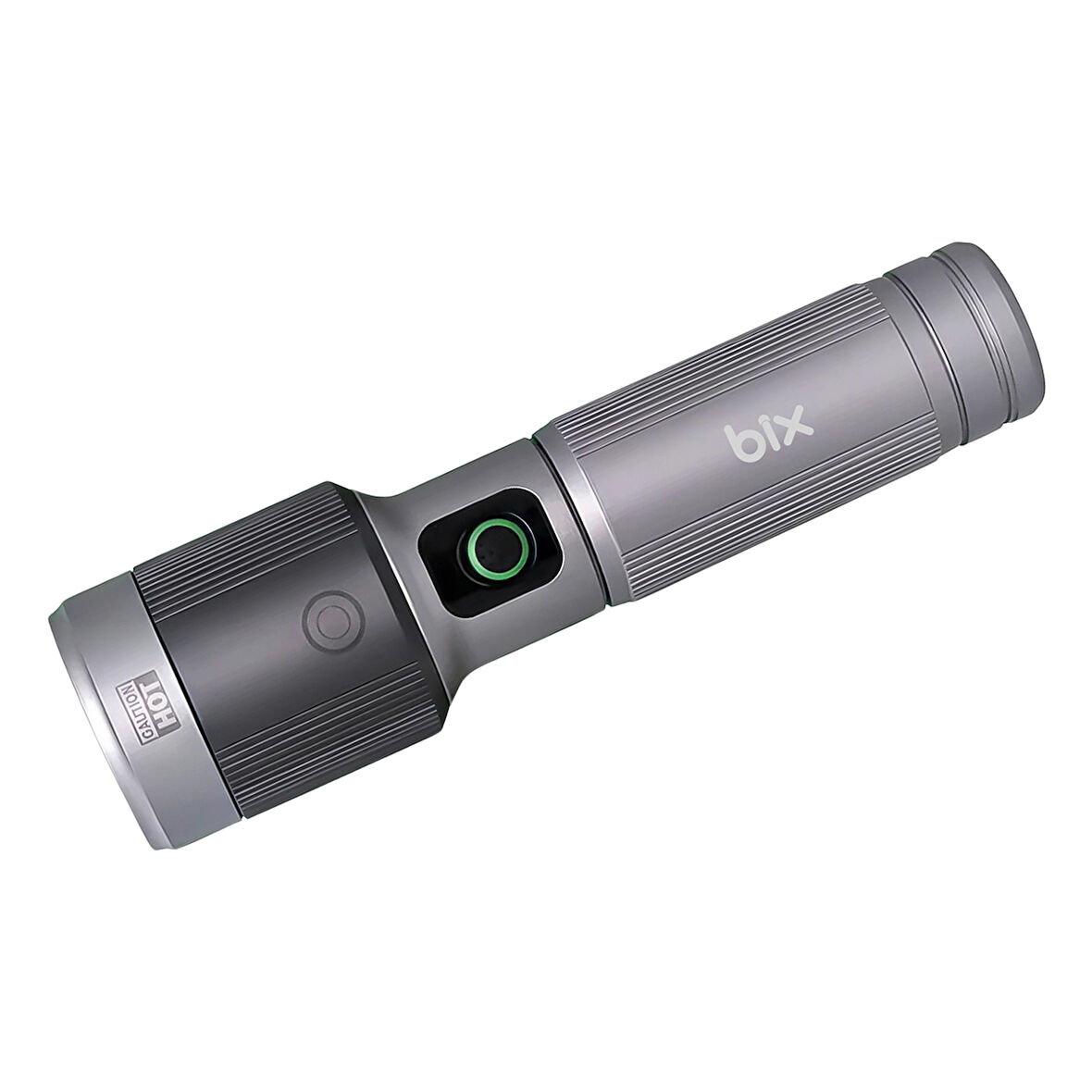 Bix BX5141FL 1450 Lümen 30W Led El Feneri Teleskopik Zoom Sos Modlu Metal Gövdeli Şarj Edilebilir Uzun Menzilli Flashlight