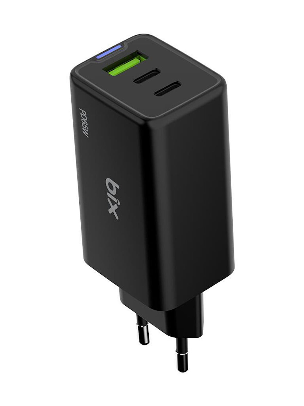 Bix Bx3p66g Gan 65w 2xtype-c 1X Usb 3 Portlu Hızlı şarj adaptörü 