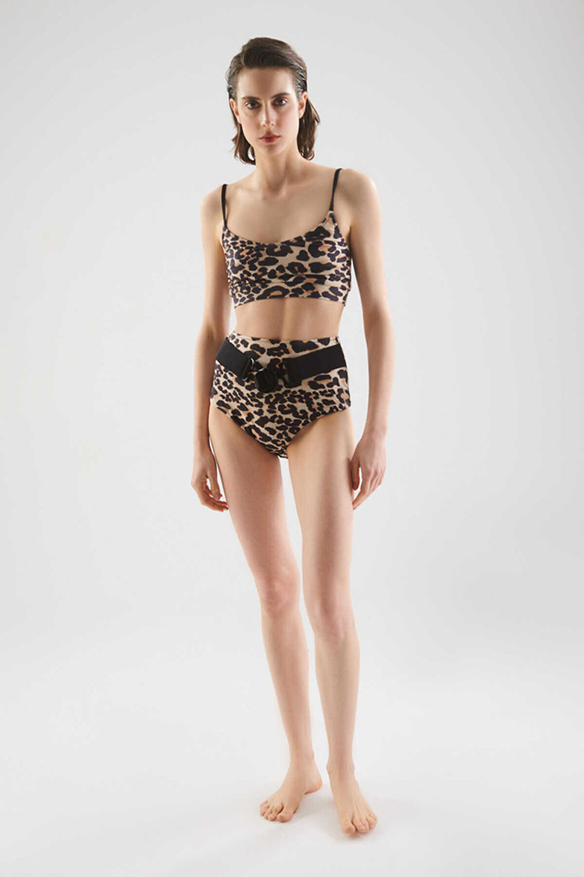 Kemerli Leopar Desenli Bikini   Leopar