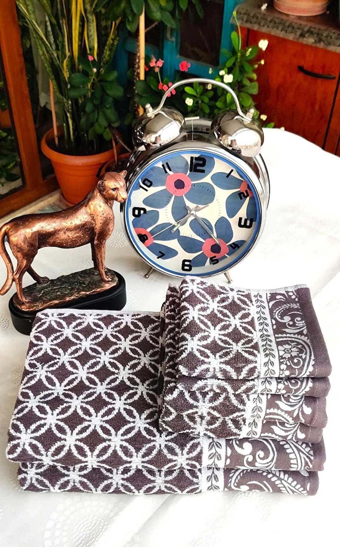 HEDİYELİK, ÇEYİZLİK , İHRAÇ FAZLASI ÖZEL ÜRETİM BUKLE COTTON BANYO-MUTFAK Havlu Seti (6'LI SET)