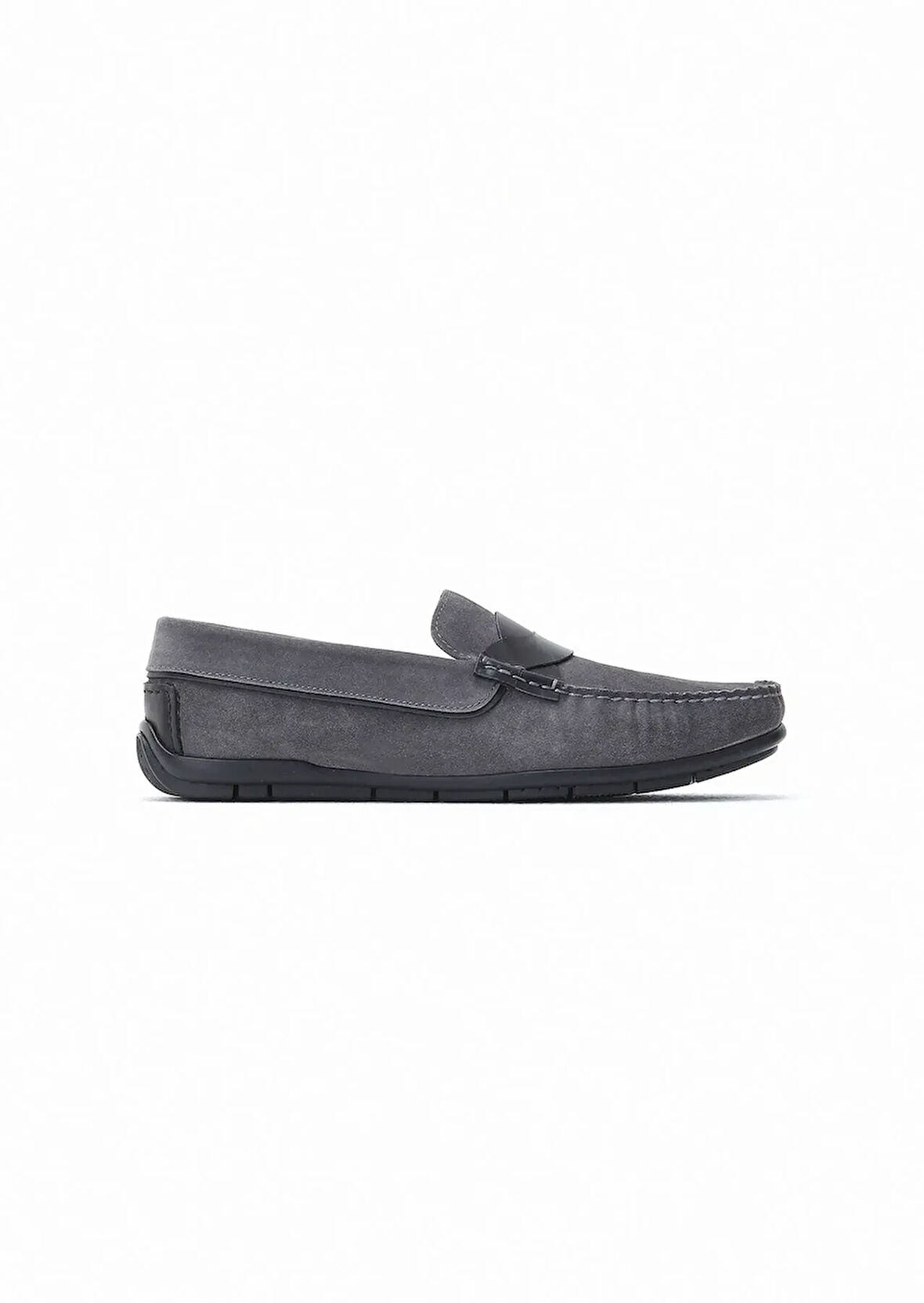 Gri Süet Casual Loafer
