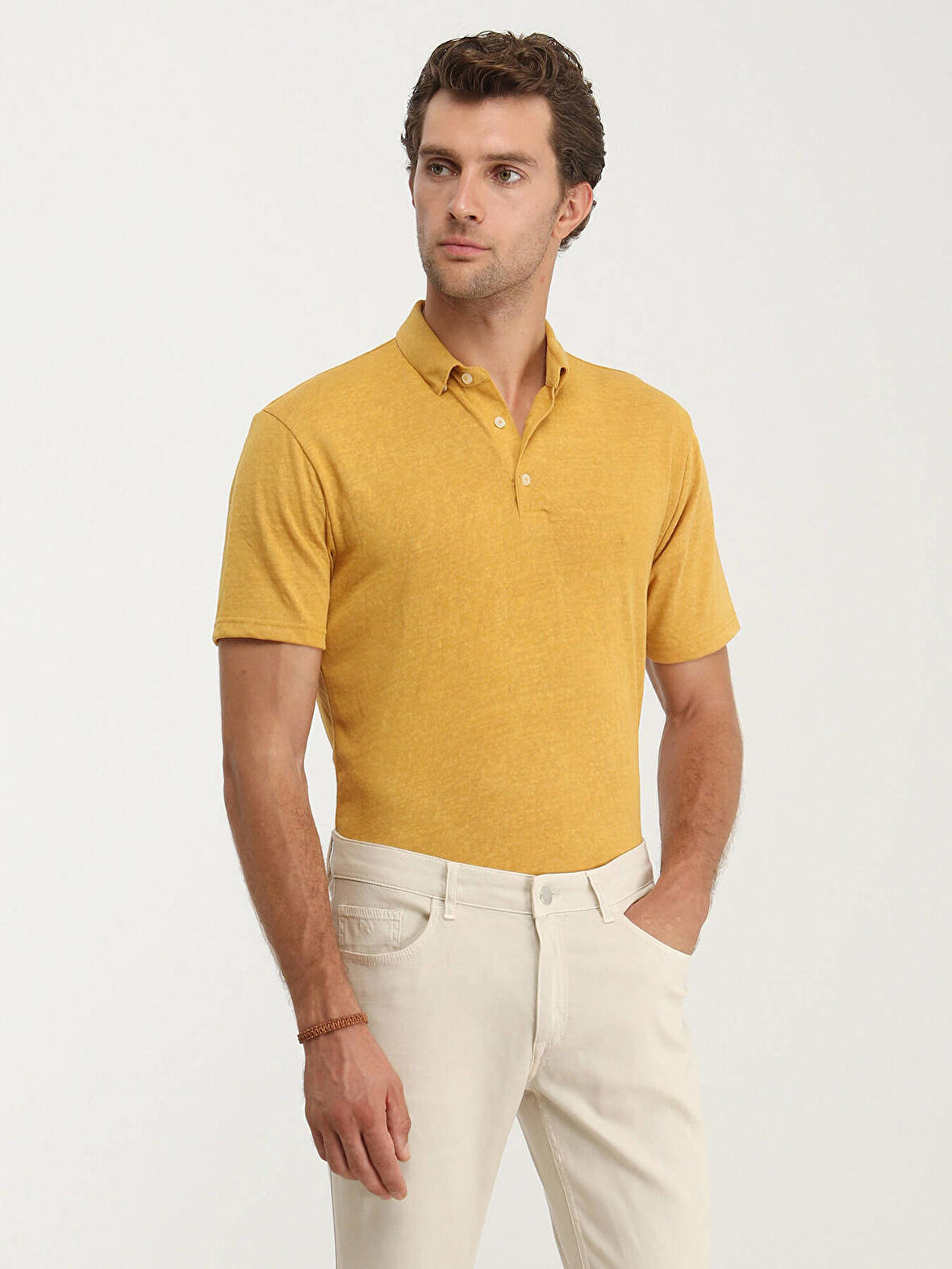 Kip Polo Yaka Safran Erkek T-Shirt TSH-1363