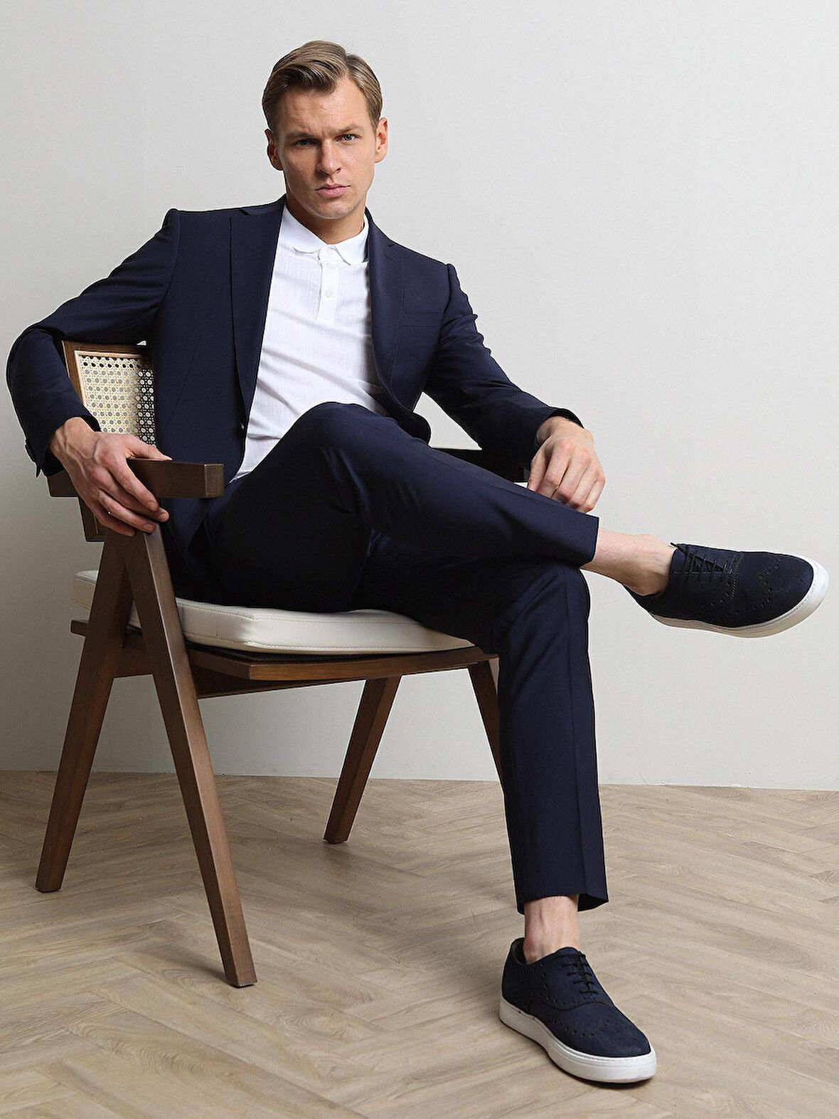 Saks Modern Fit Yün Karışımlı Takım Elbise