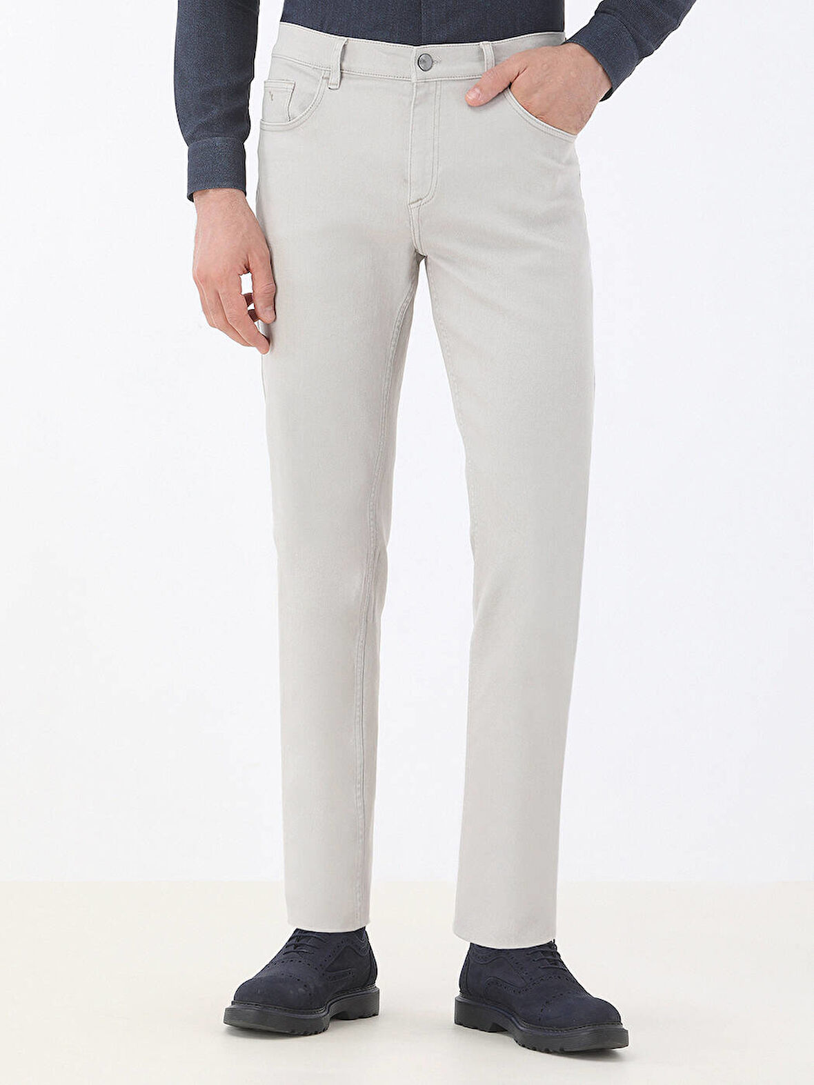 Taş Slim Fit Denim Pamuk Karışımlı Pantolon