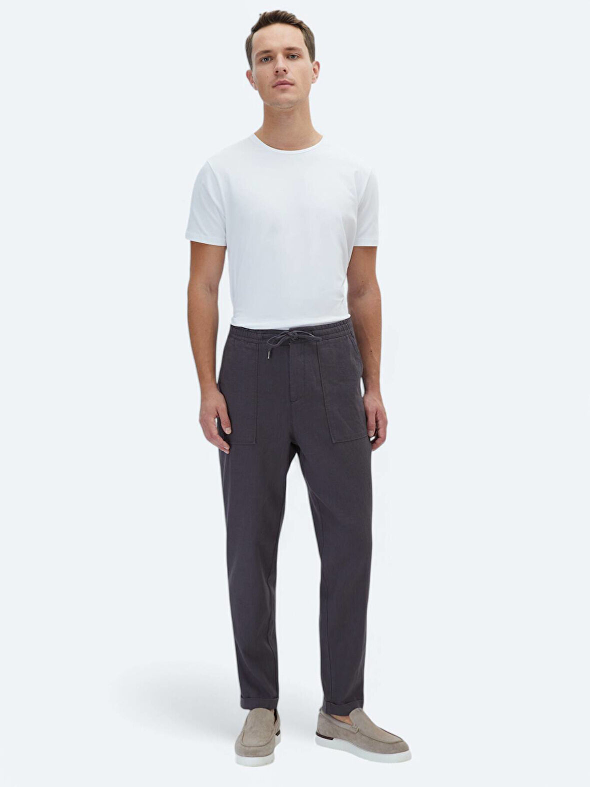 Antrasit Dokuma Jogging Fit Casual Pantolon