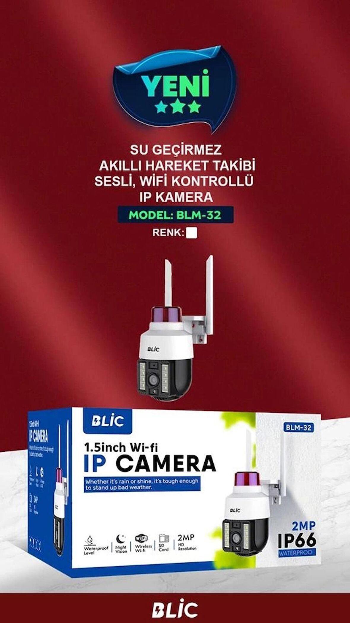 Blic BLM-32 Wifi IP67 Bebek Kamerası