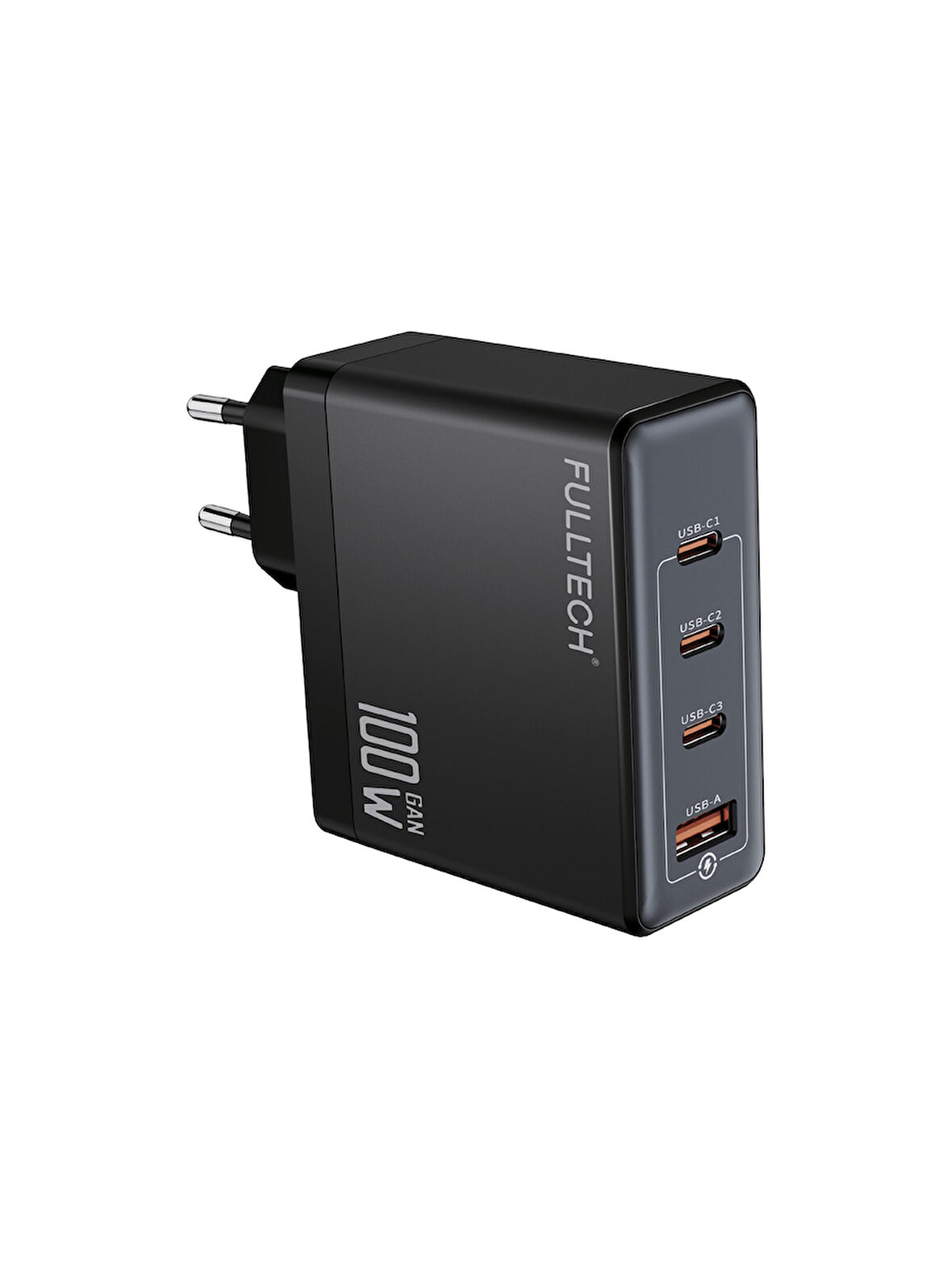 Fulltech FC24 100W GaN Hızlı Şarj Adaptörü | 3x USB-C + 1x USB-A Çoklu Port | Laptop & Telefon Uyumlu | PD Power Delivery