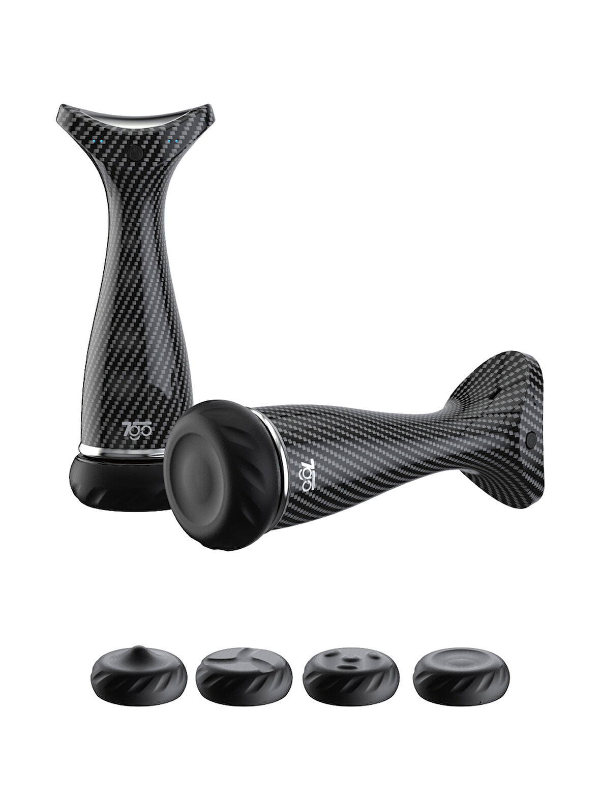 7GO 7GMG4 Sıcak Kompresli Masaj Tabancası | 4 Başlık, 4 Kademe, Sessiz & Derin Masaj, 1500mAh Şarjlı