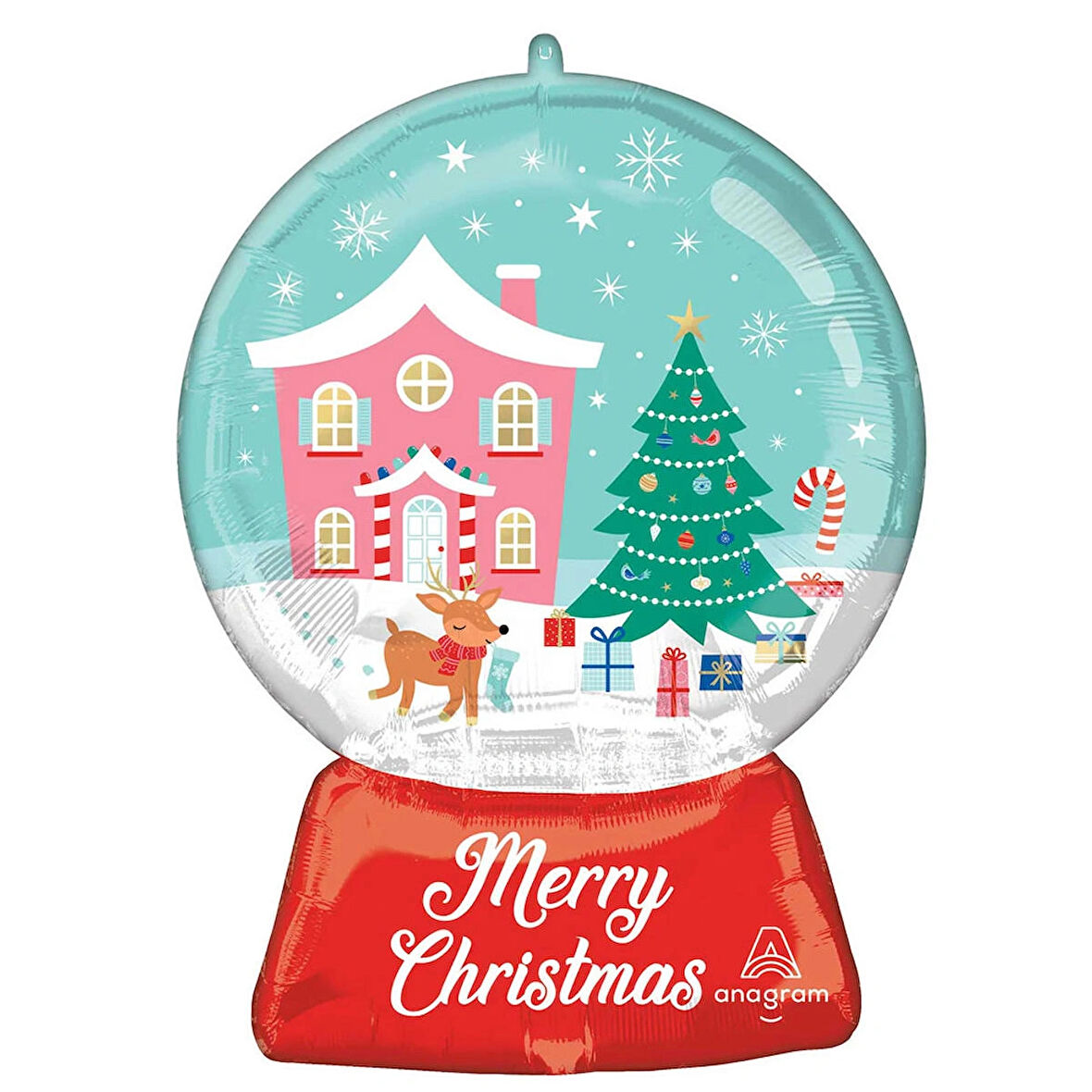 Yılbaşı Kar Küresi Folyo Balon 72 cm