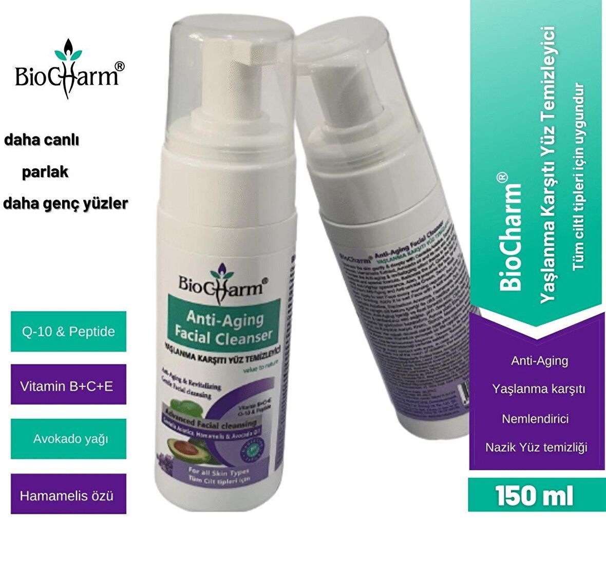 BioCharm - Yaşlanma Karşıtı Yüz Temizleyici / Anti-aging Facial Cleanser