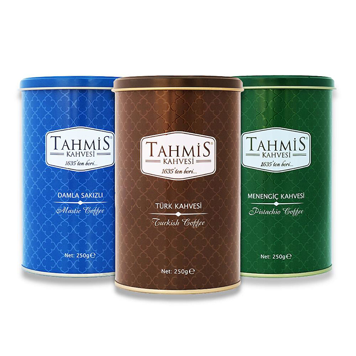 Yöresel Türk Kahvesi Seti 3'lü 100 G (Damla-Türk-Menengiç) Çeşitleri