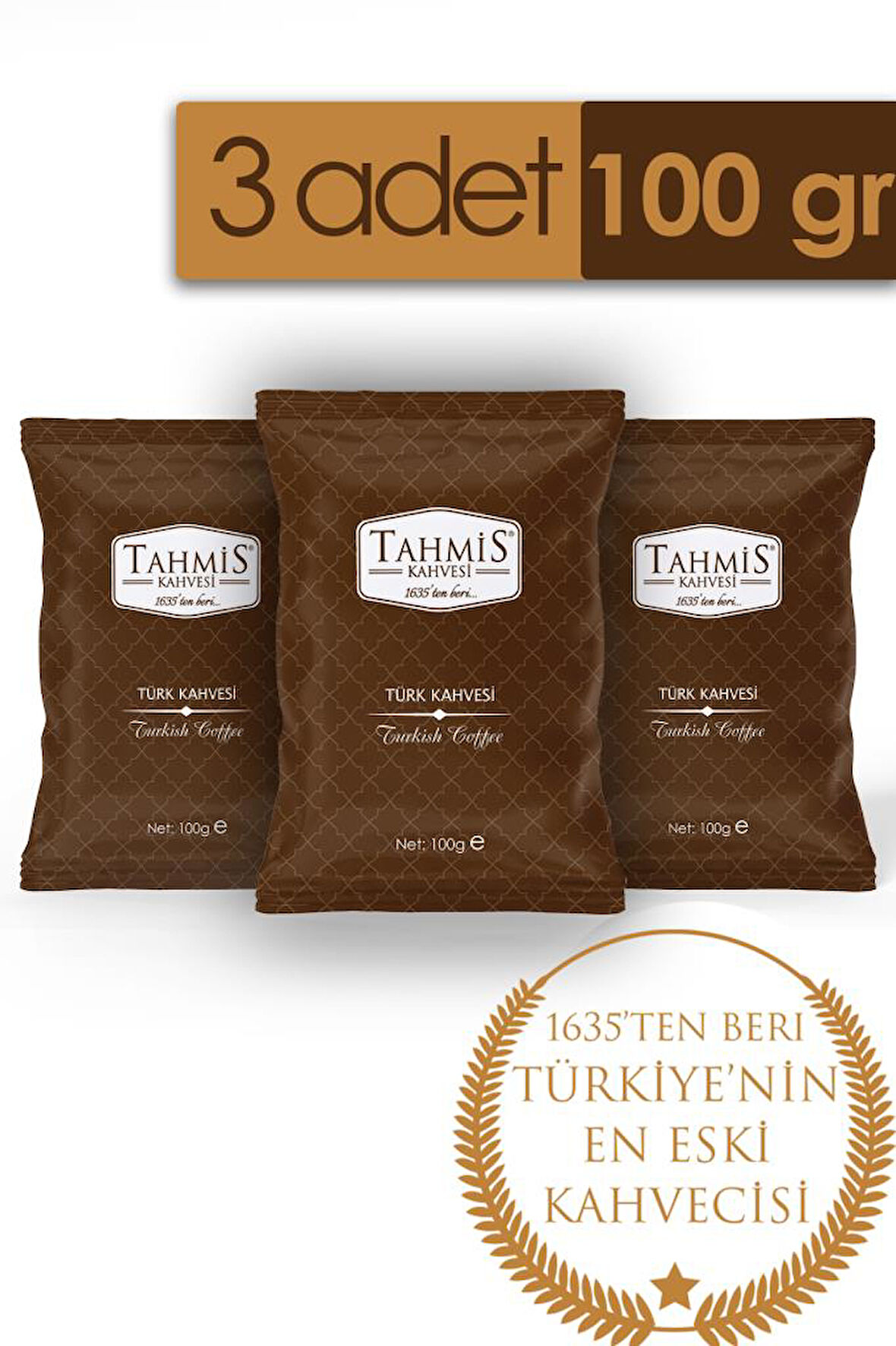 Türk Kahvesi 100 Gr 3'lü Paket Orta Kavrulmuş