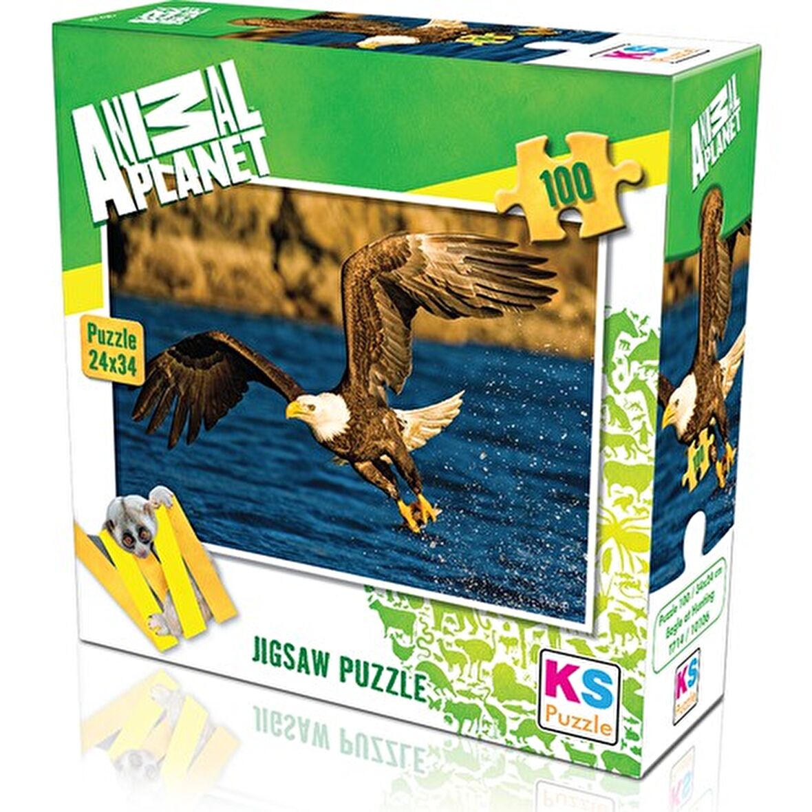 KS Games 100 Parça Puzzle Animal Planet Kartal Lisanslı Ürün