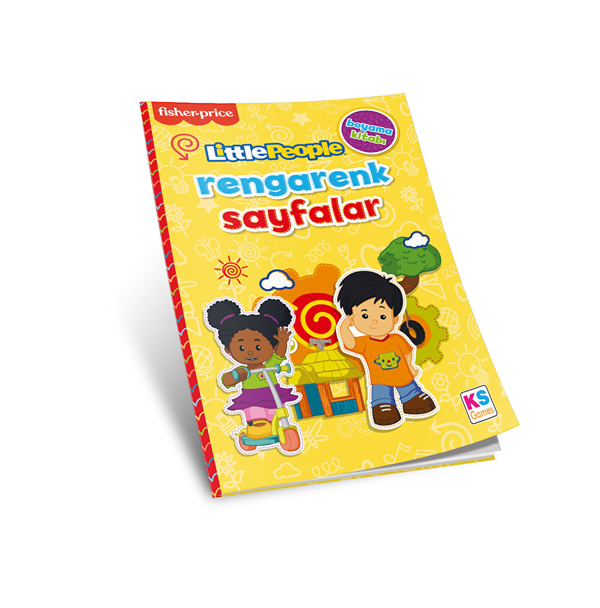 KS Games Fisher Price Küçük İnsanlar Boyama Kitabı (Rengarenk Sayfalar Sarı)