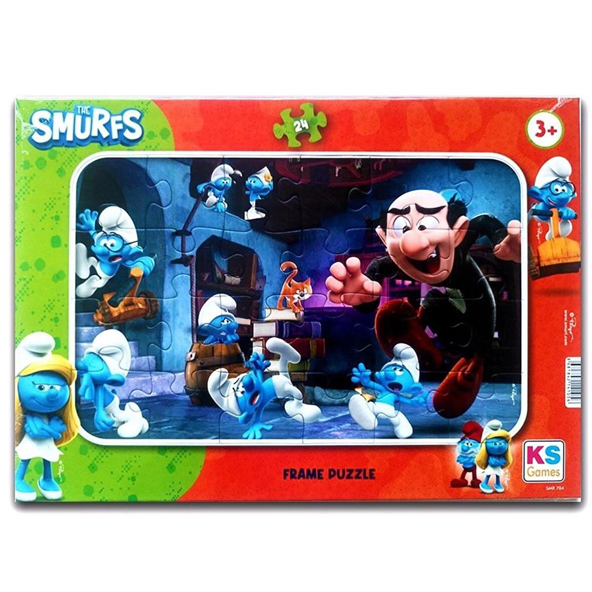 Ks Games Frame Puzzle 24 Şirinler Lisanslı Ürünler SMR704