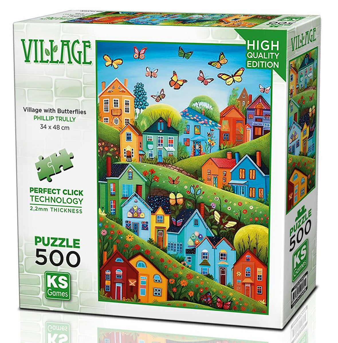 Ks Games 500 Parça Kelebekli Köy Puzzle - Phillip Trully