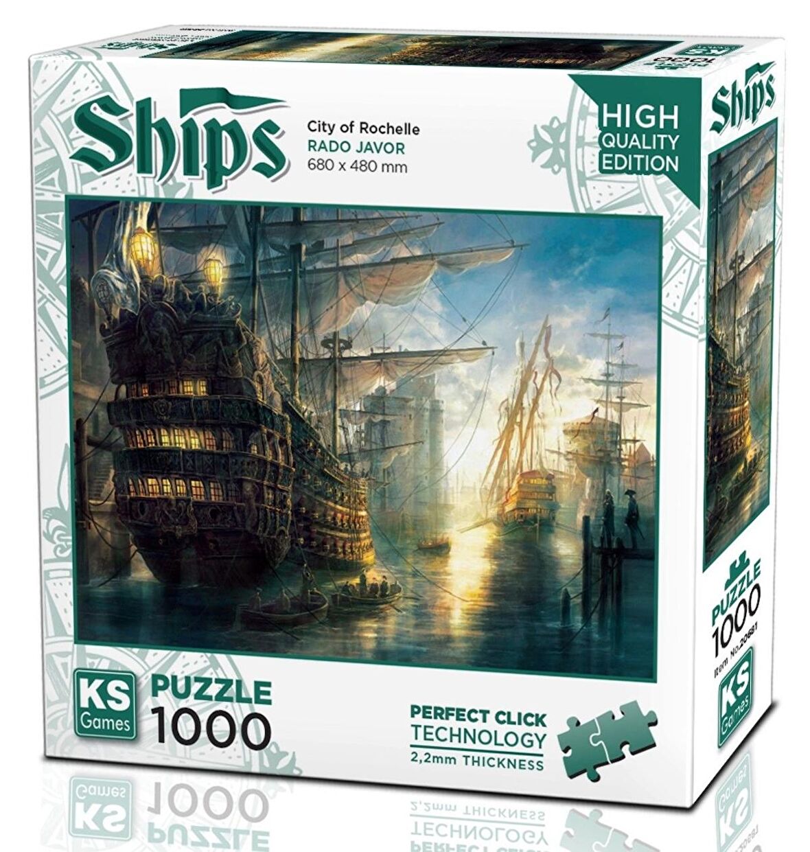 KS Games 1000 Parça Rochelle Şehri Puzzle